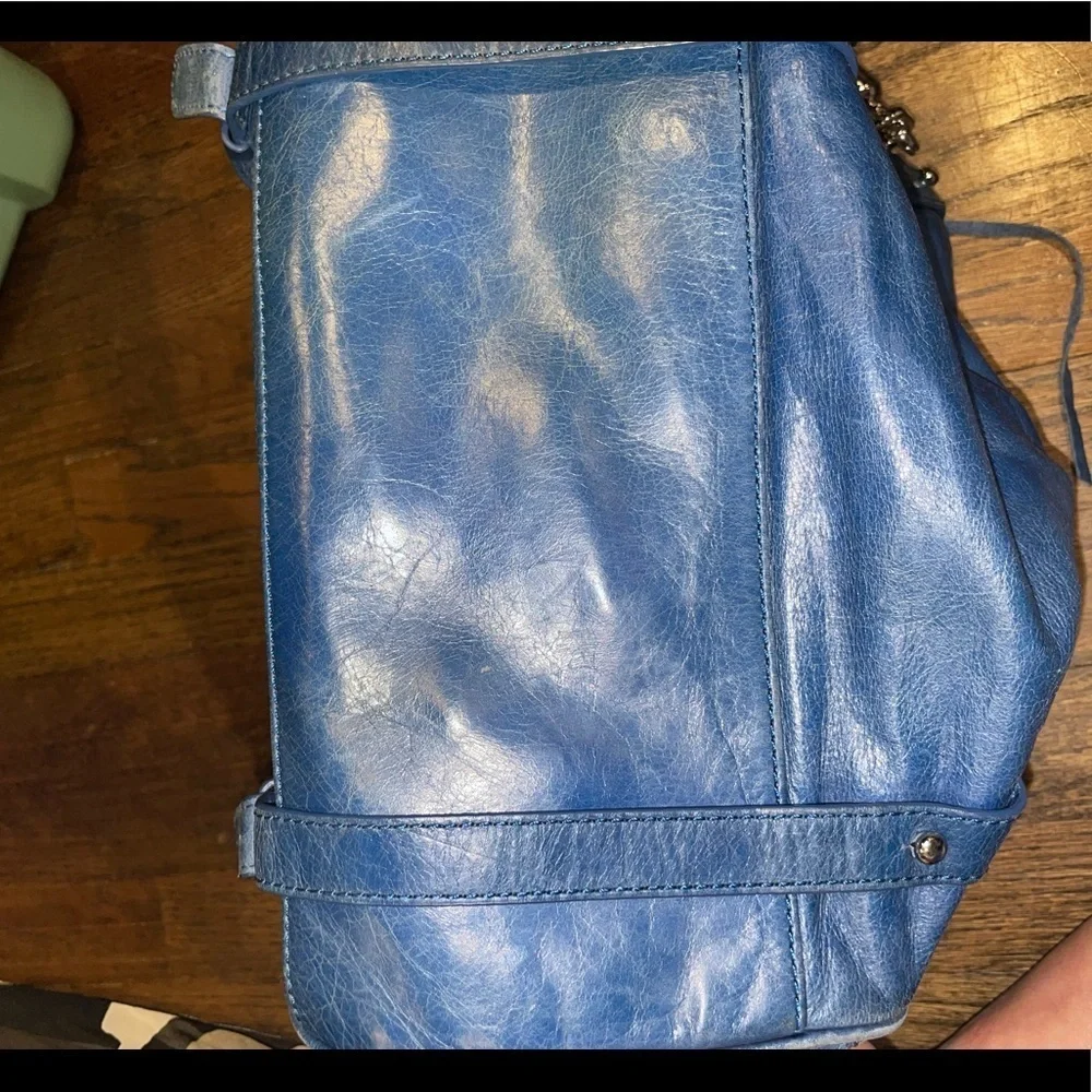 Rebecca Minkoff blue leather Cupid satchel